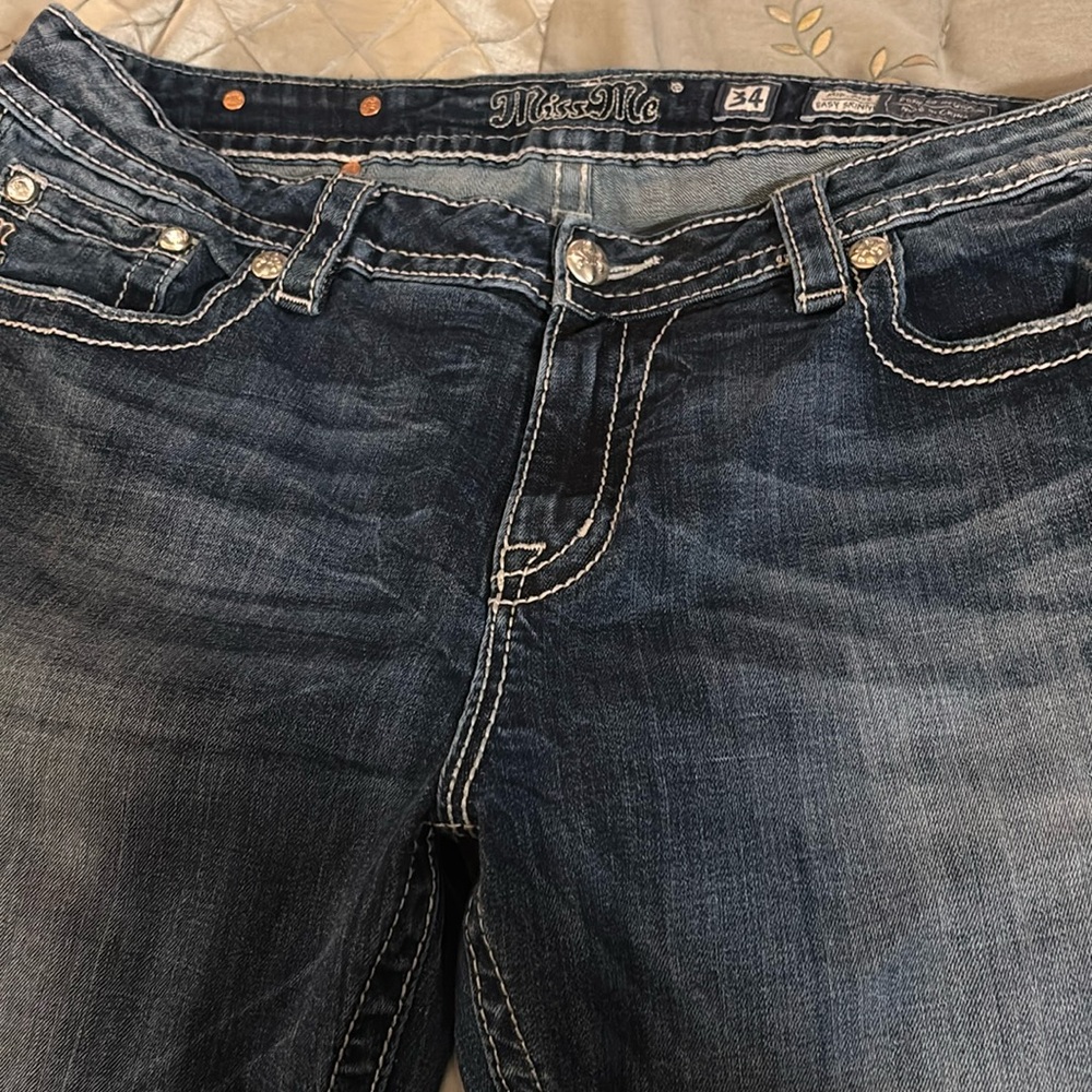 Miss Me Mid Rise Easy Skinny Jeans, size 34/31